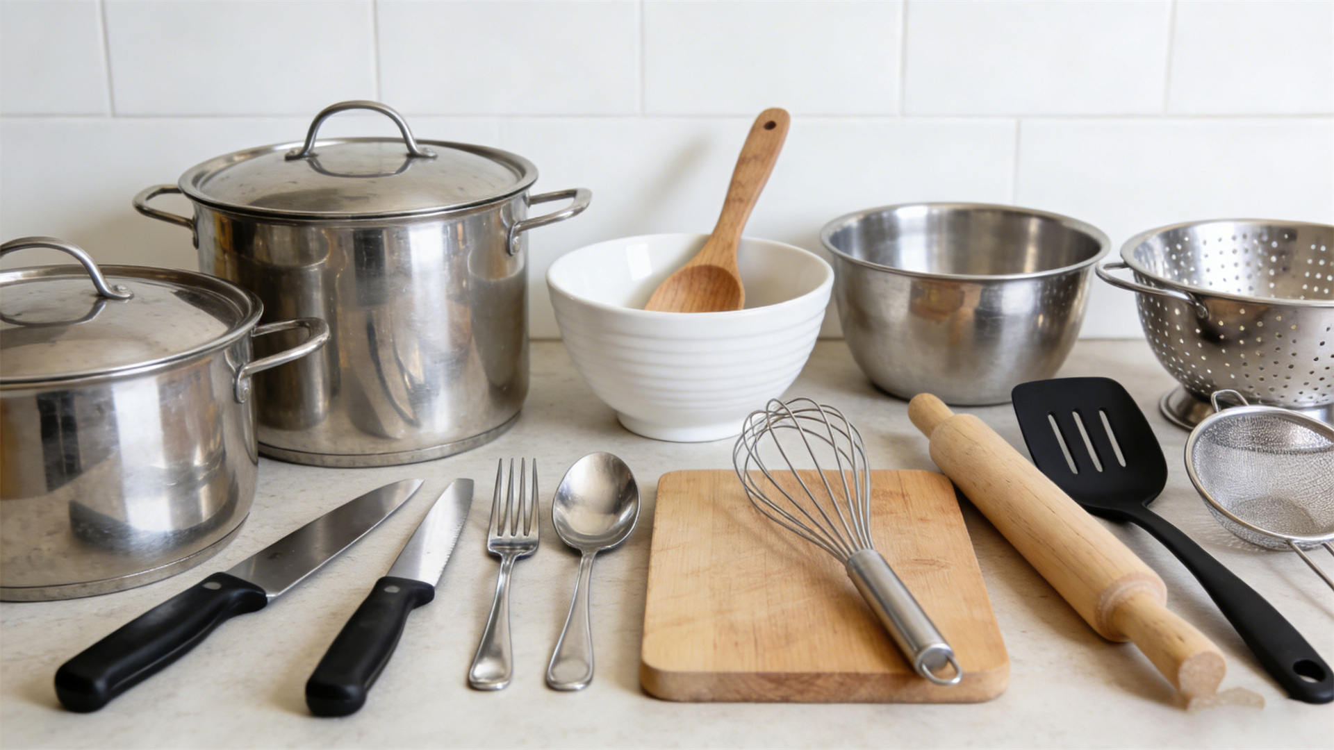 Can you name all the kitchen utensils?