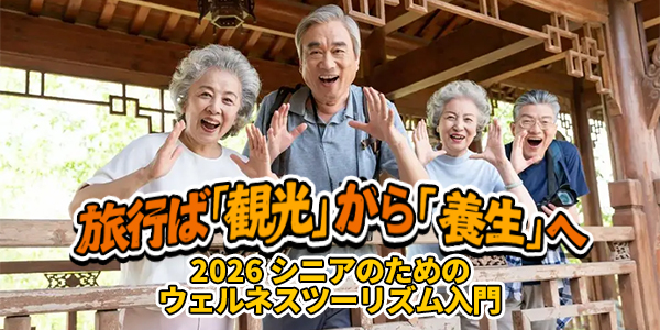 旅行というより“養生”――シニア世代が知っておきたいウェルネスツーリズム入門