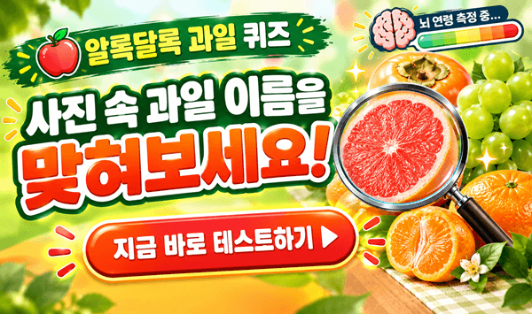 과일 퀴즈로 알아보는 나의 뇌 나이