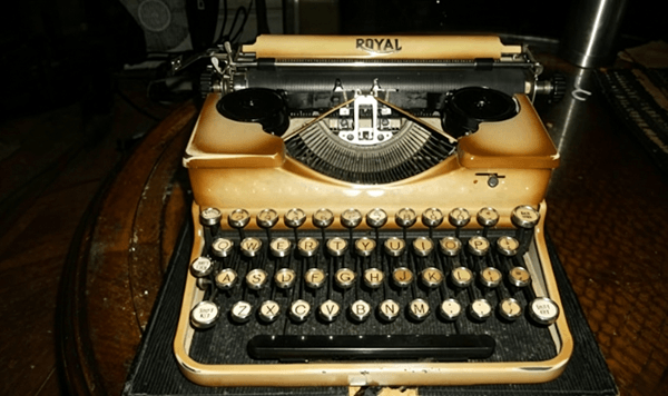 Which vintage mechanical device is featured in this image?