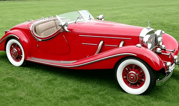 Which rare German luxury car, produced in limited numbers before World War II, was famously seized by U.S. forces during the war?