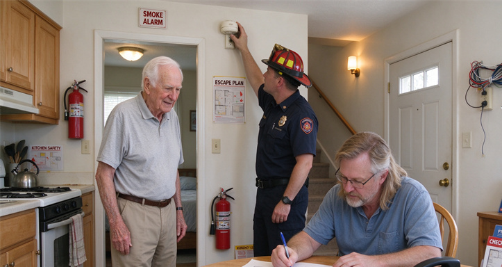 How to check for fire hazards in the home? Fire prevention and escape plans for senior citizens' homes