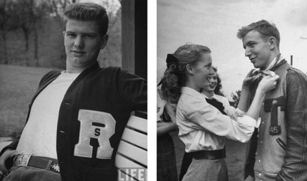 In the 1960s, what piece of high school gear did athletes proudly loan to their steady girlfriends?
