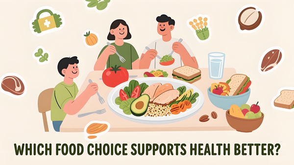Which Food Choice Supports Health Better?🥦🍽️